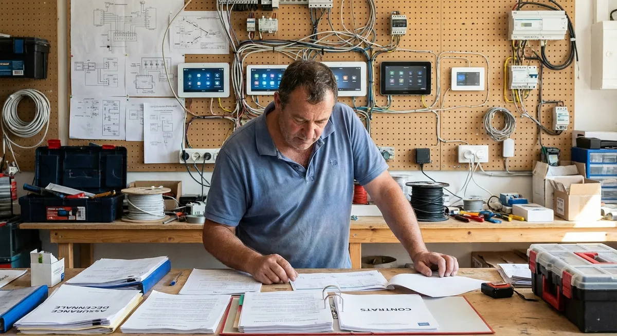 Domoticien consultant son attestation décennale