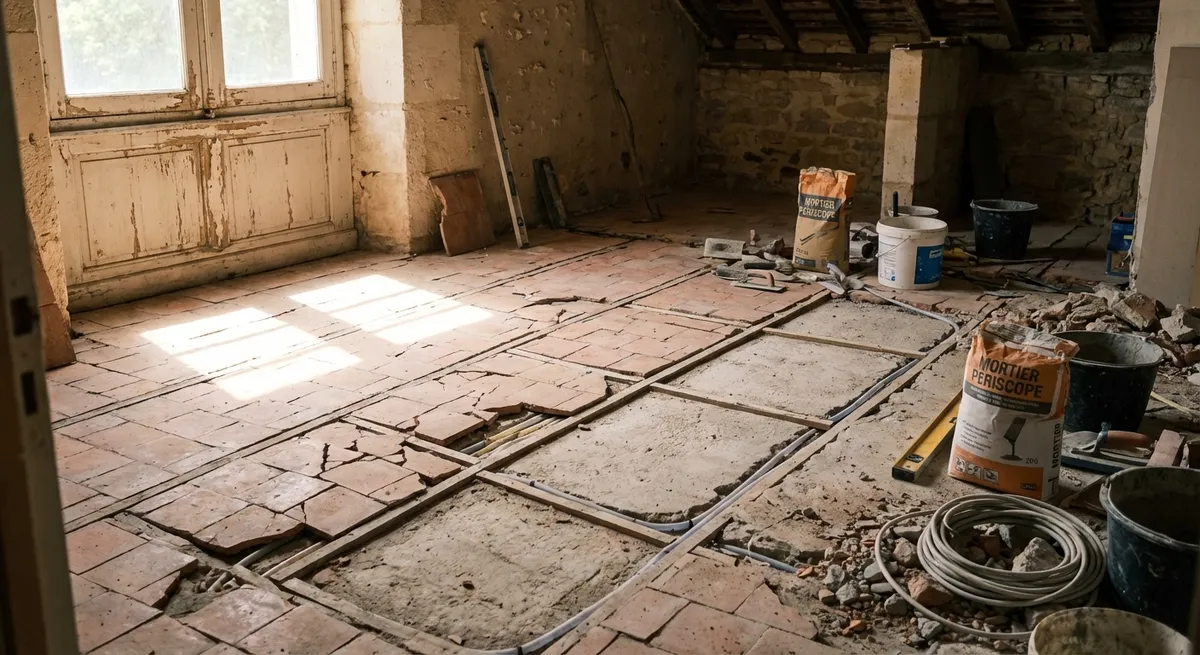 Fuite sur plancher chauffant sous responsabilité de l'entreprise générale