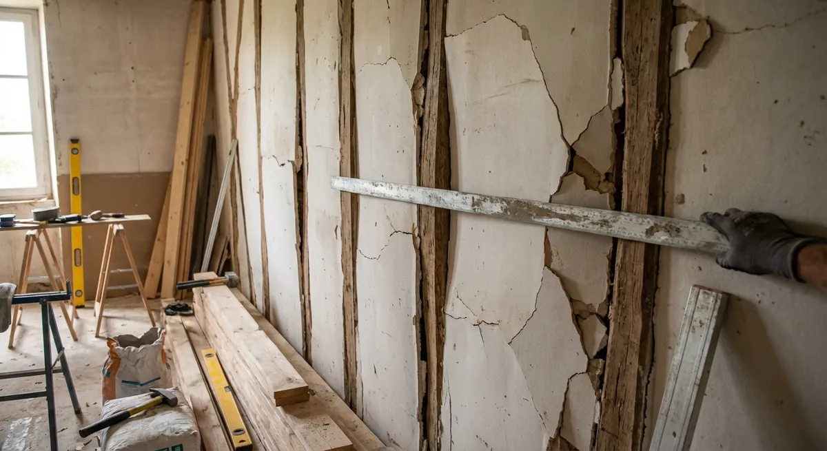 Déformation de mur à ossature bois