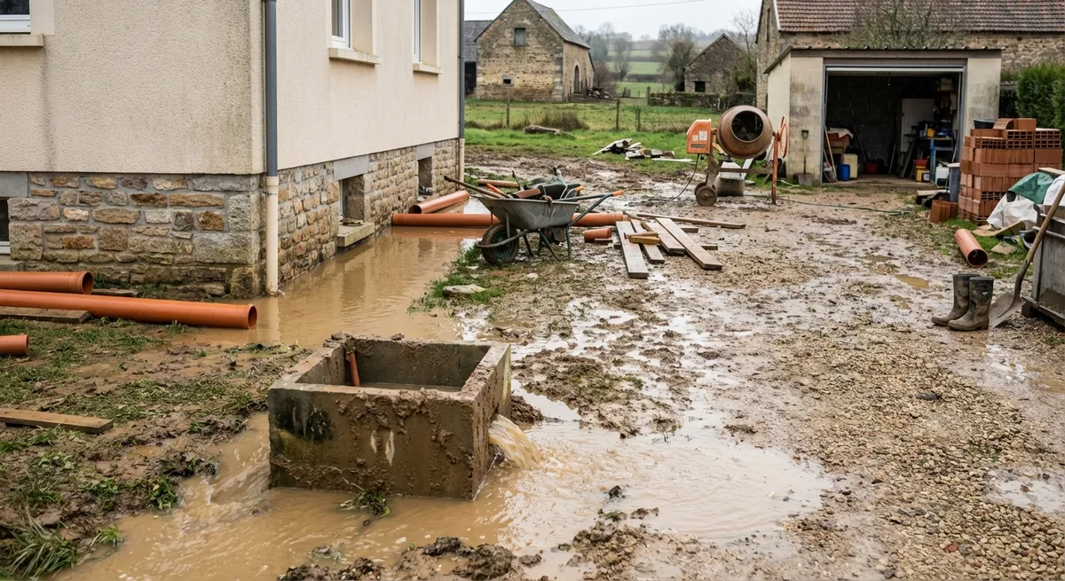 Inondation due à un défaut du réseau d'eaux pluviales